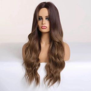 Medium Brown Ombré Synthetic Wig